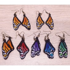 Boucles d'oreille Papillon Monarque